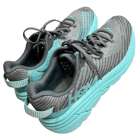 Hoka One Rincon 1102875 CGAS Charcoal Gray Aqua Sky Running Shoes Womens Size 10 - Picture 6 of 12